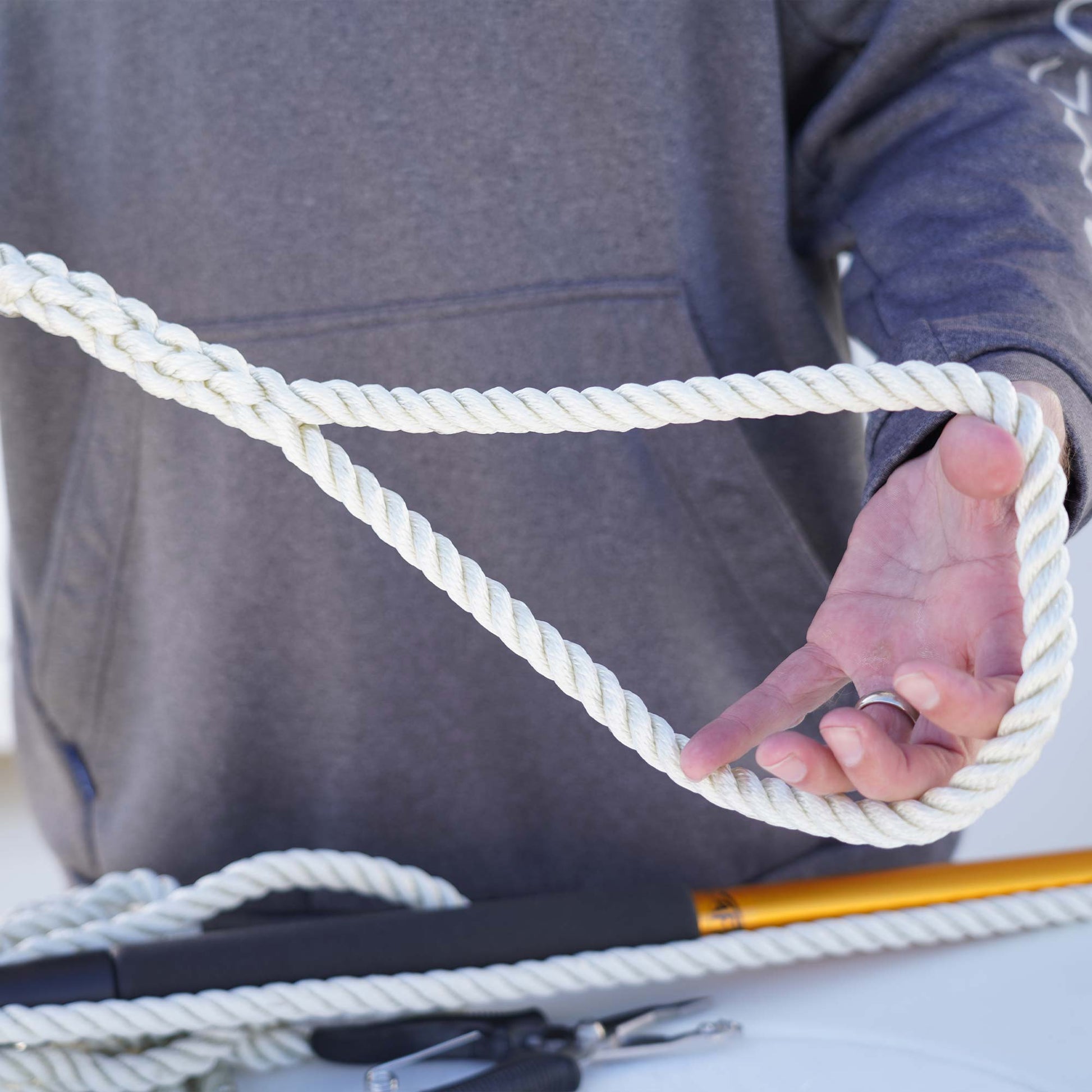 AFTCO Fly Gaff Rope Kit 25' White