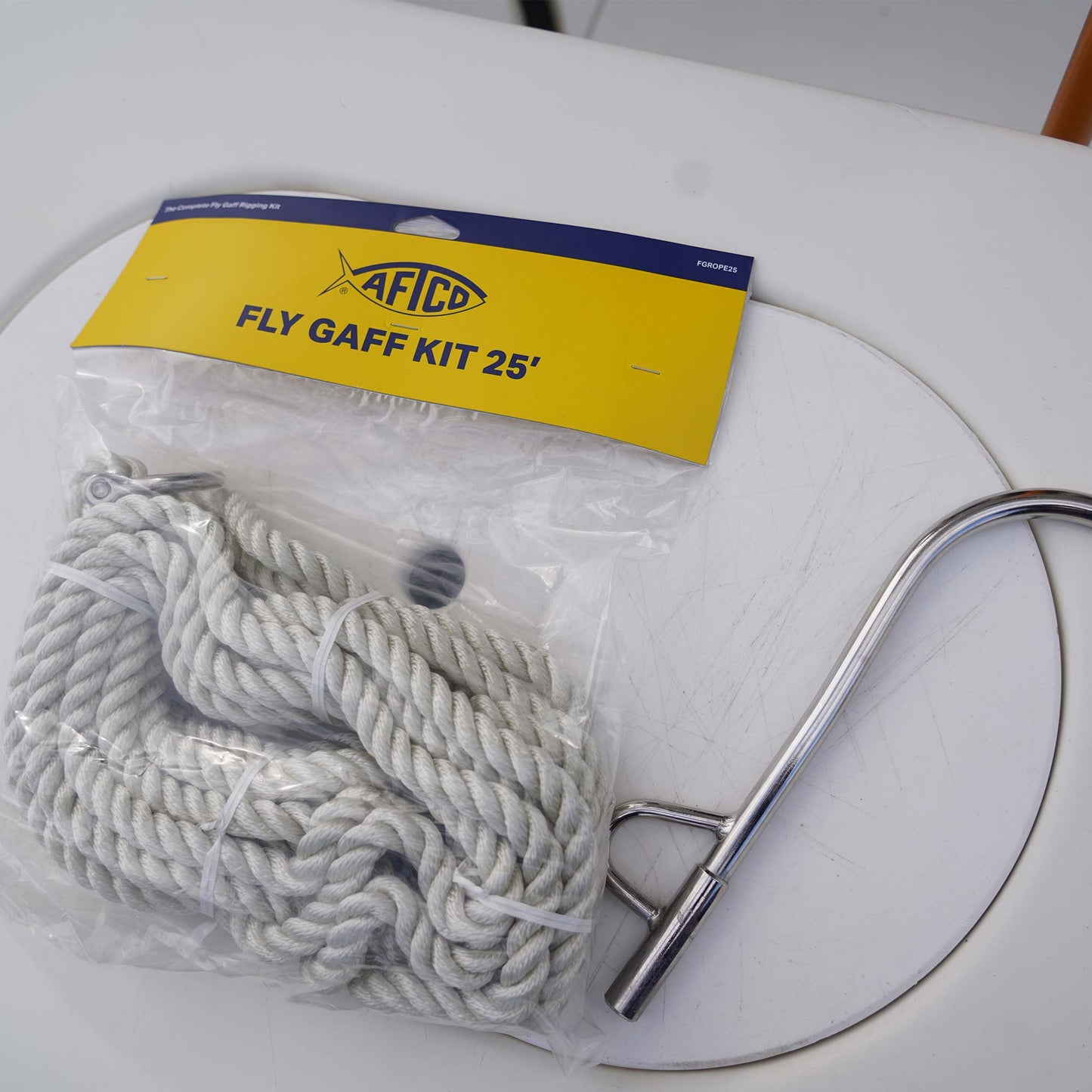 AFTCO Fly Gaff Rope Kit 25' White