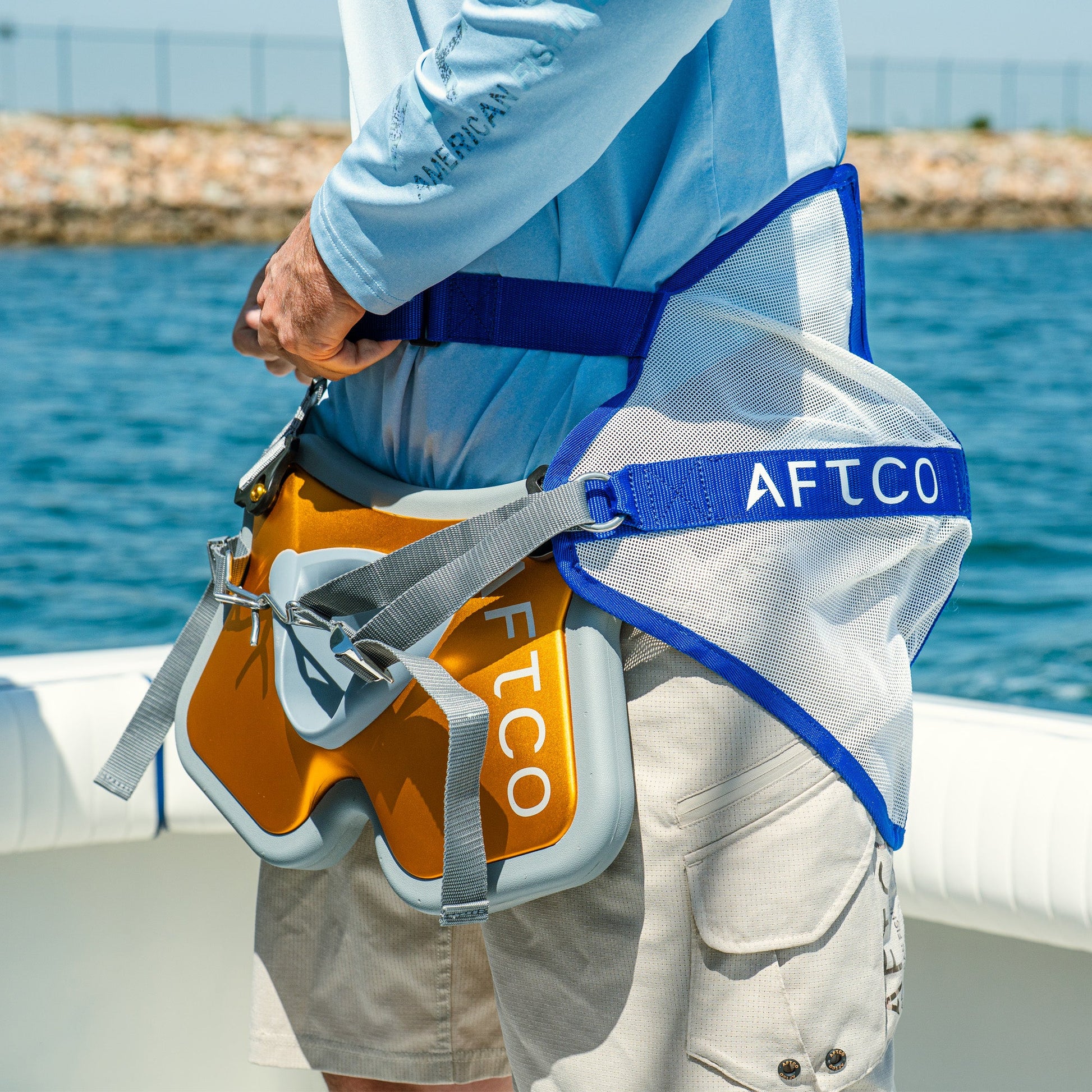 AFTCO Maxforce Lite Fishing Harness White