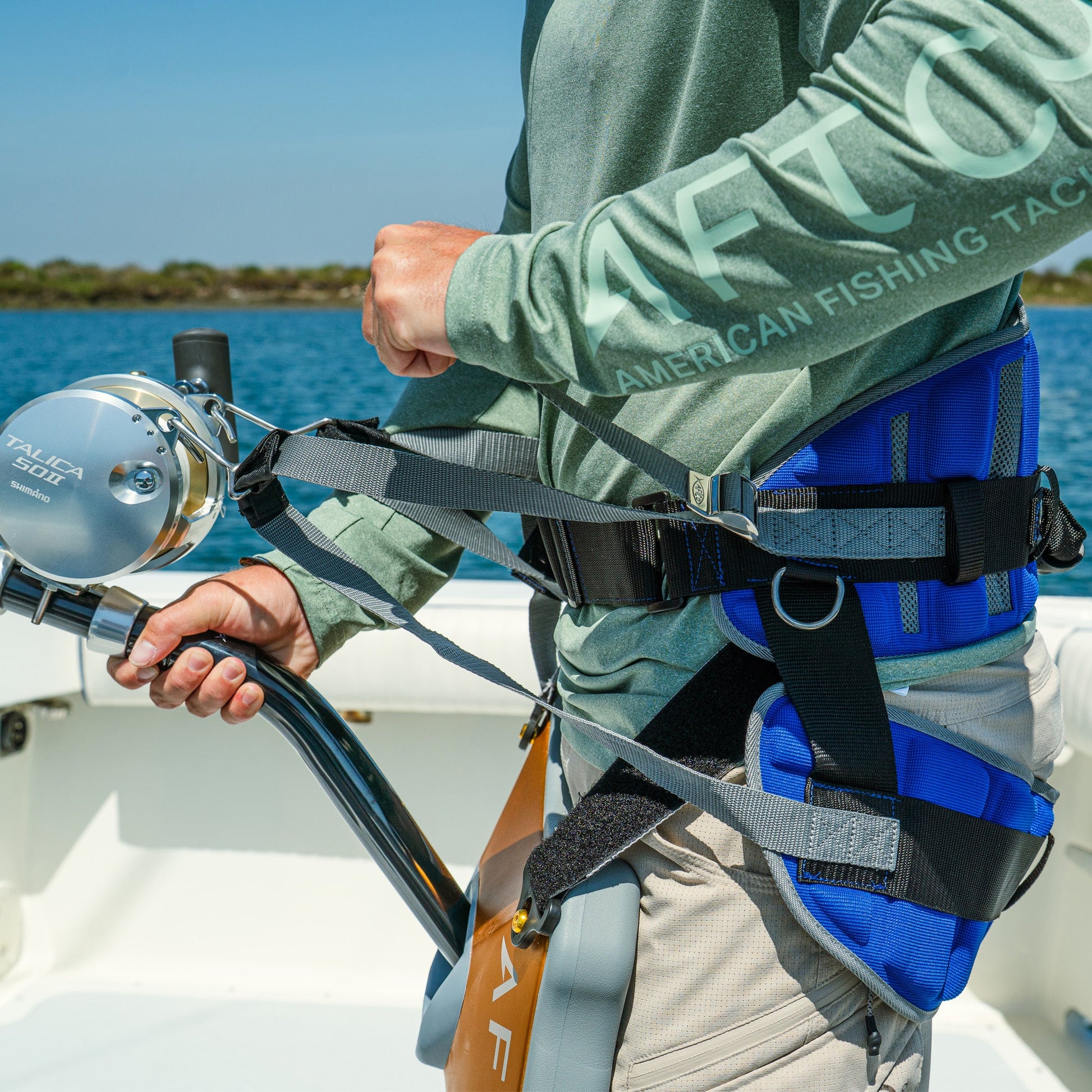 AFTCO Standup HD Fishing Harness and Belt Kit Gold