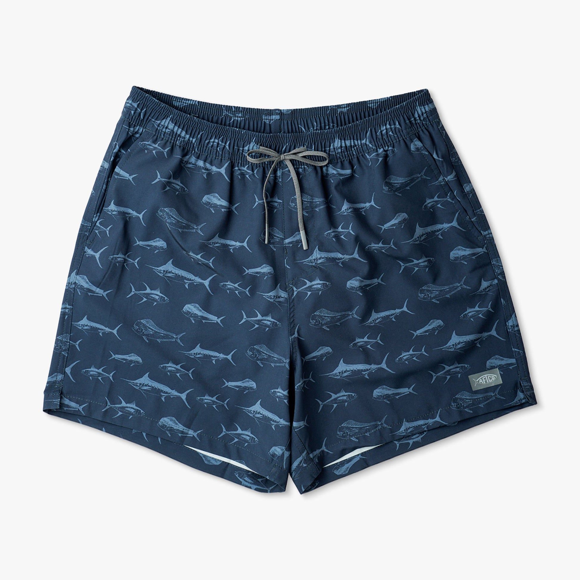 AFTCO Strike Printed Swim Trunks Deep Navy