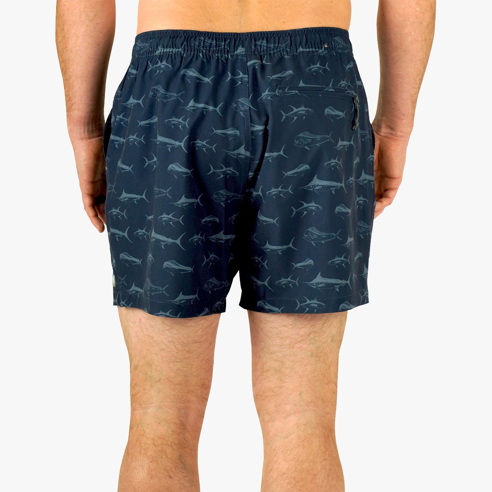 AFTCO Strike Printed Swim Trunks Deep Navy