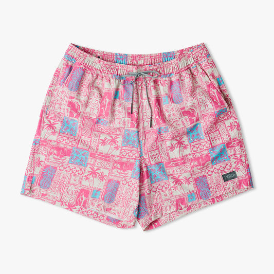 AFTCO Strike Printed Swim Trunks Flamingo Pink