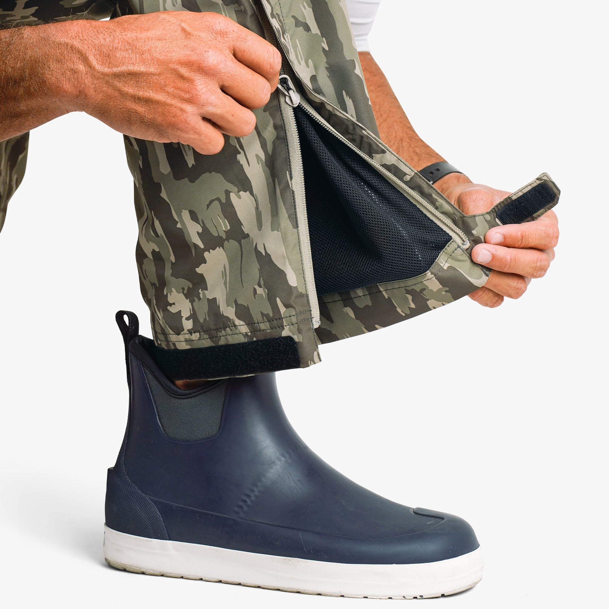 AFTCO Crossing Printed Camo Fishing Pants Olive Current Camo