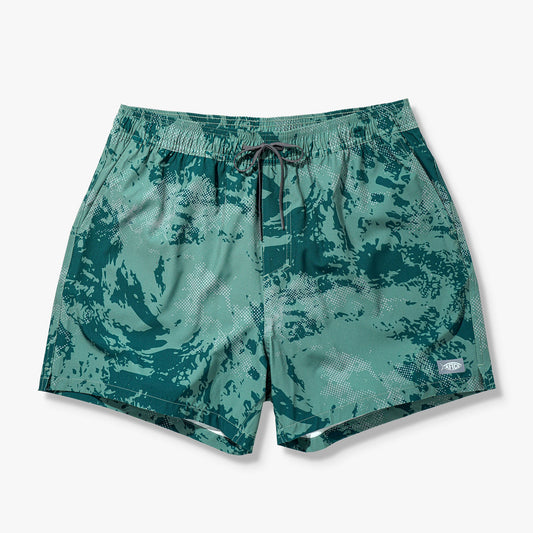 AFTCO Strike Printed Swim Trunks Dark Sea Storm Camo