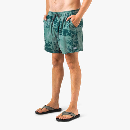 AFTCO Strike Printed Swim Trunks Dark Sea Storm Camo