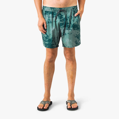 AFTCO Strike Printed Swim Trunks Dark Sea Storm Camo