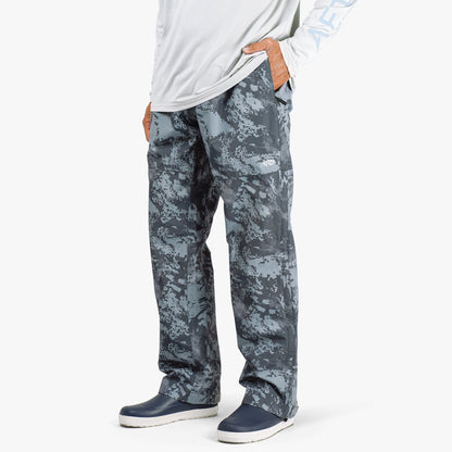 AFTCO Crossing Printed Camo Fishing Pants Steel Storm Camo
