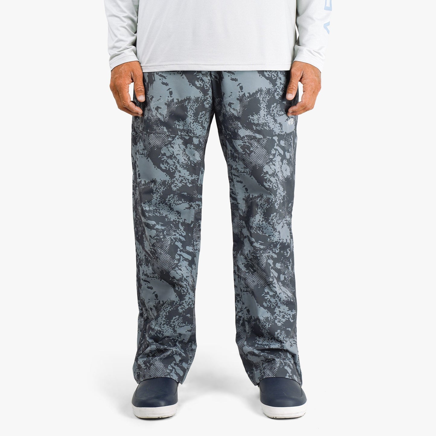 AFTCO Crossing Printed Camo Fishing Pants Steel Storm Camo