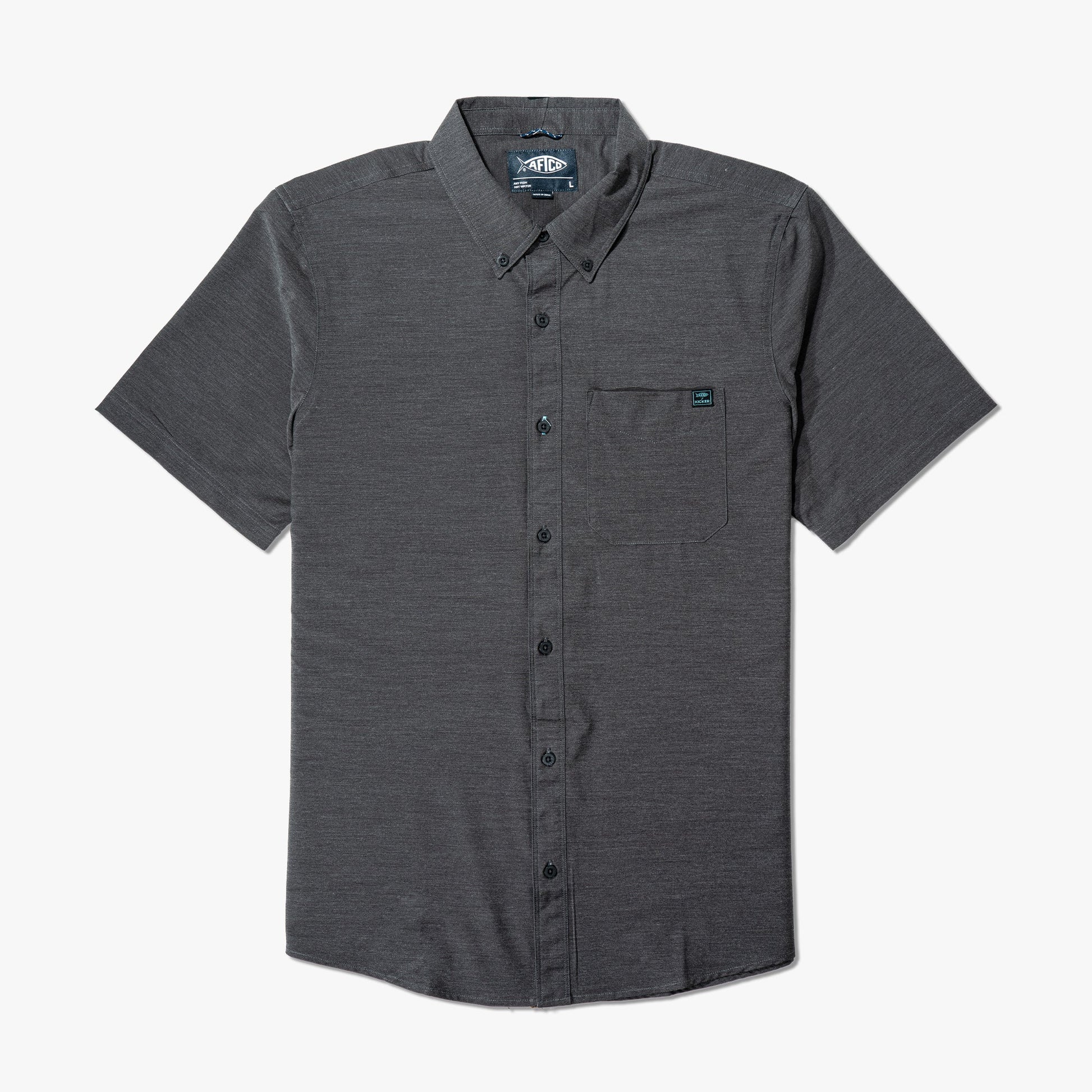 AFTCO AFTCO x Kicker Boatbar SS Button Down Shirt Raven