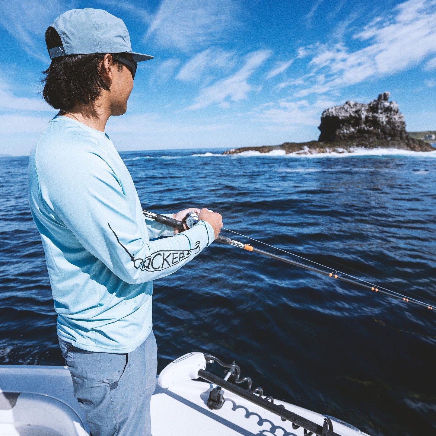AFTCO AFTCO x Kicker Samurai LS Sun Protection Shirt Aquifer