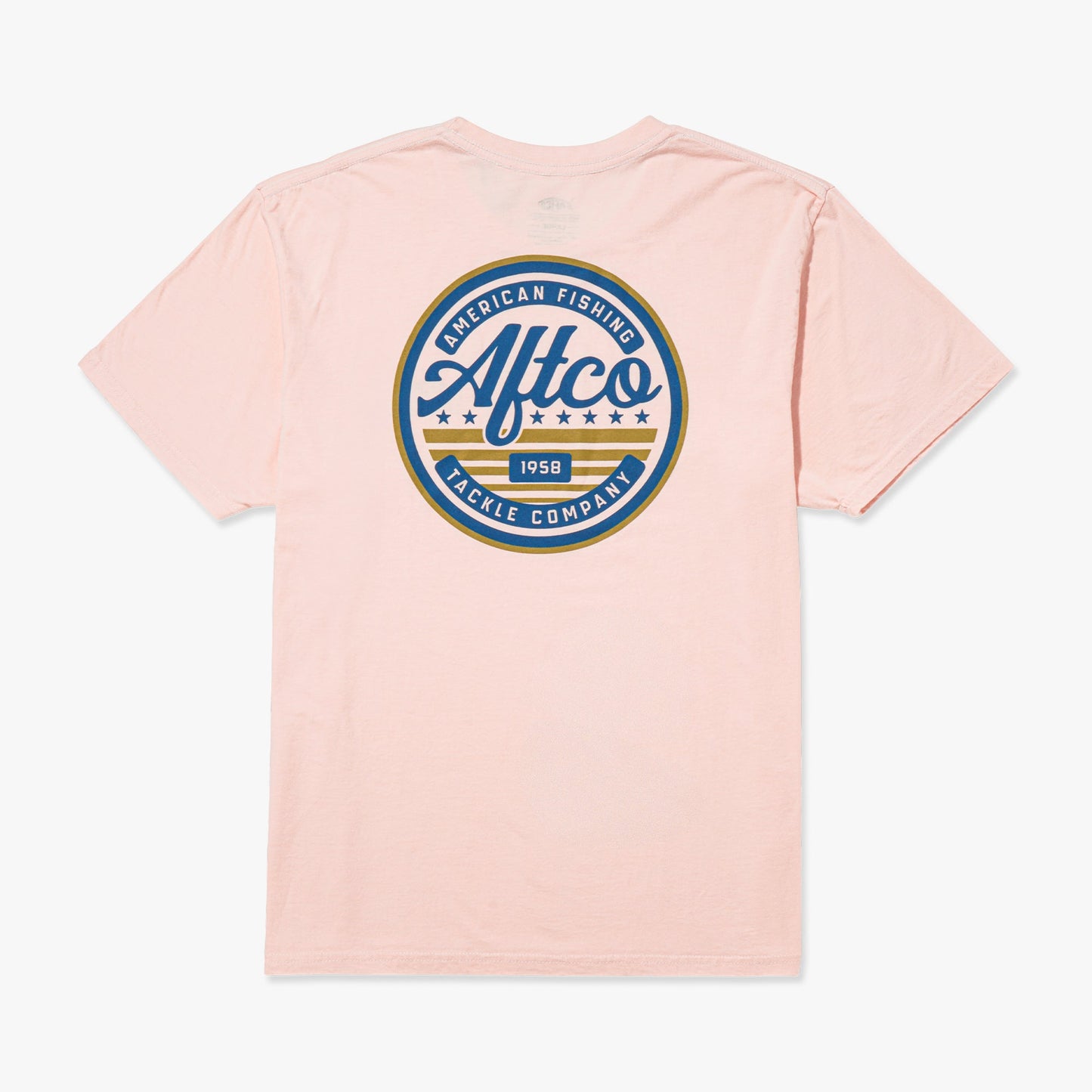 AFTCO United Short Sleeve Men's Fishing T-Shirt Azure Heather