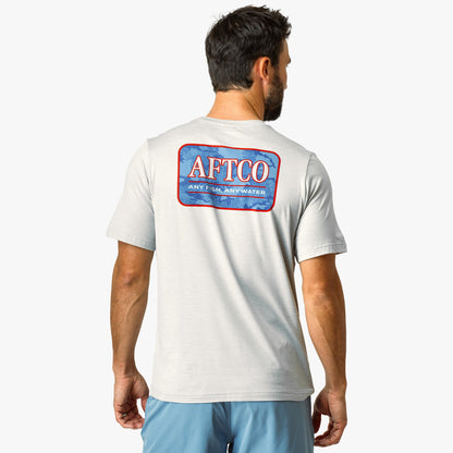 AFTCO Undercover Short Sleeve Sun Protection Shirt Athletic Heather