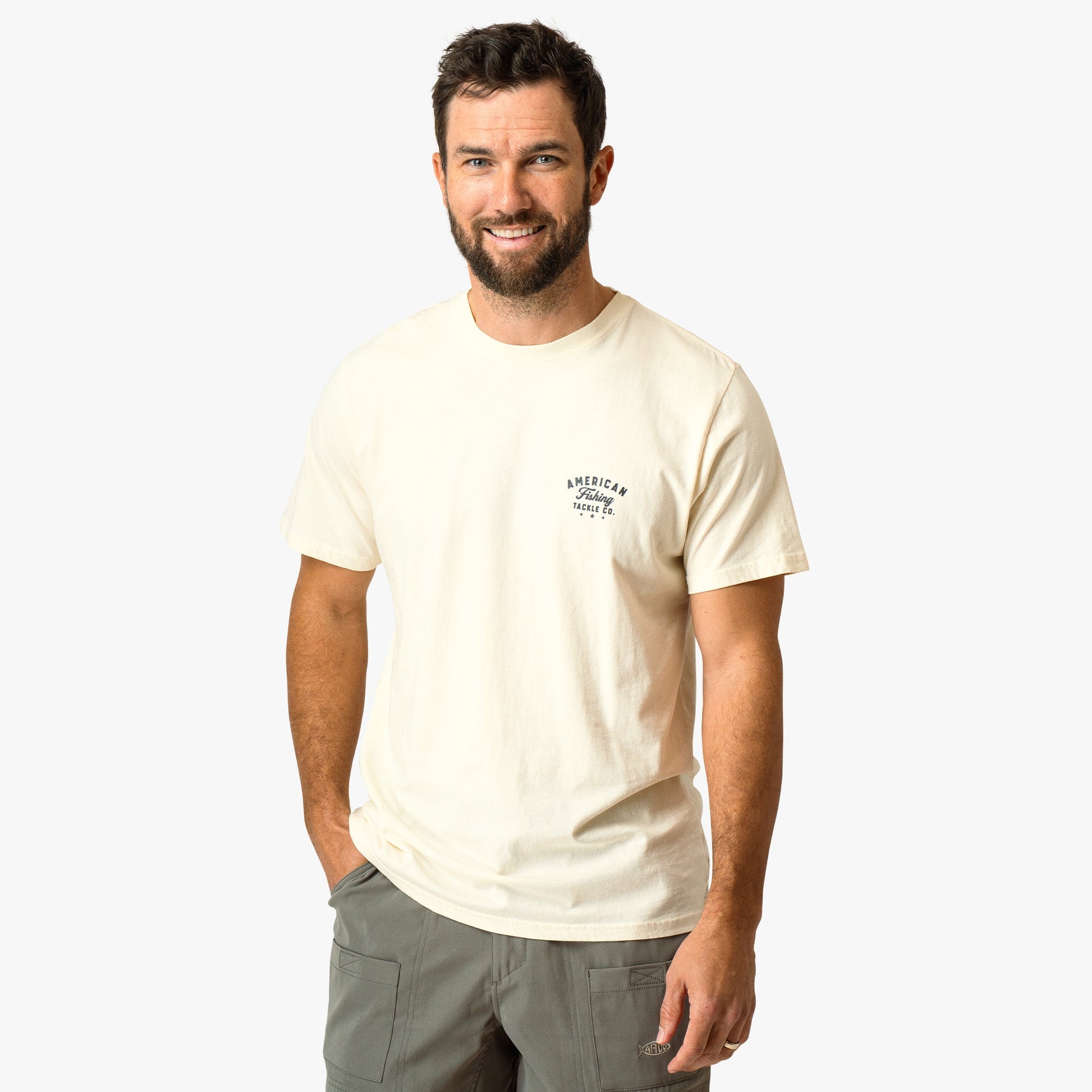 AFTCO Memphis Short Sleeve Men's Fishing T-Shirt Bering Sea