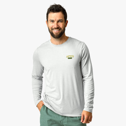 AFTCO Reflection Long Sleeve Sun Protection Shirt Athletic Heather
