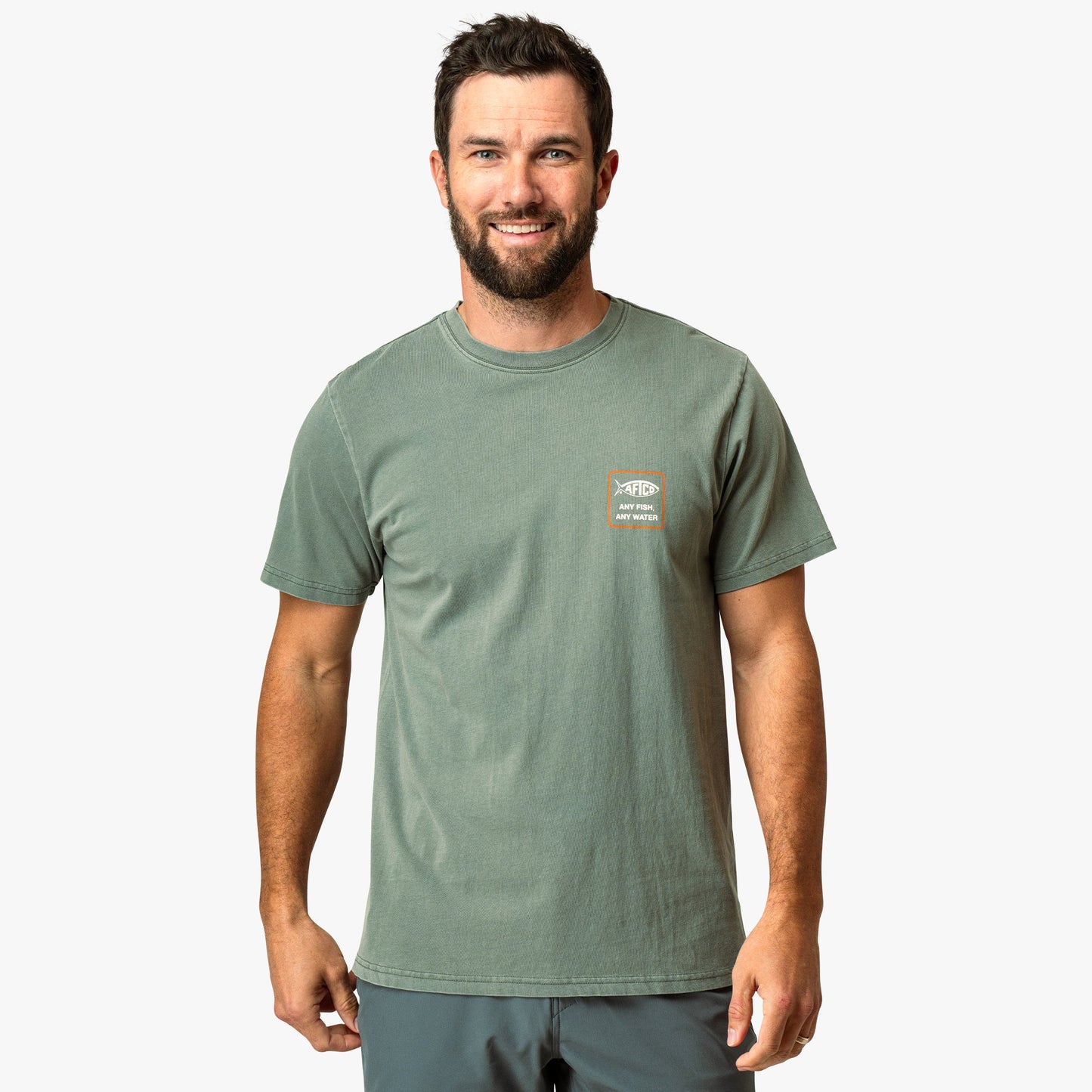 AFTCO Yesterday Short Sleeve Men's Fishing T-Shirt Cream