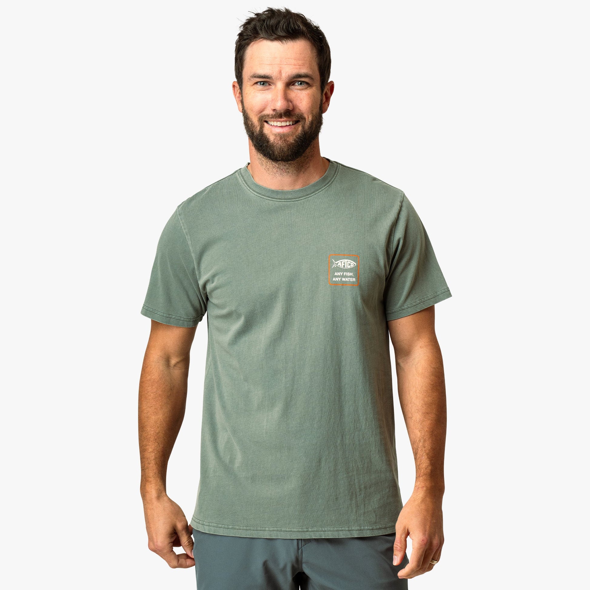 AFTCO Yesterday Short Sleeve Men's Fishing T-Shirt Cream