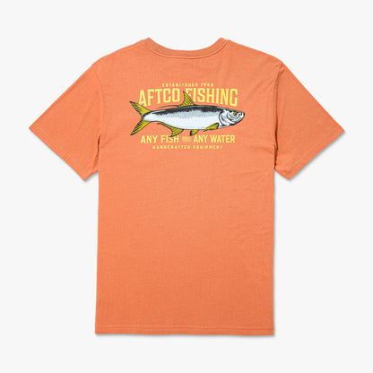 AFTCO Big Scale Short Sleeve Fishing T-Shirt Melon