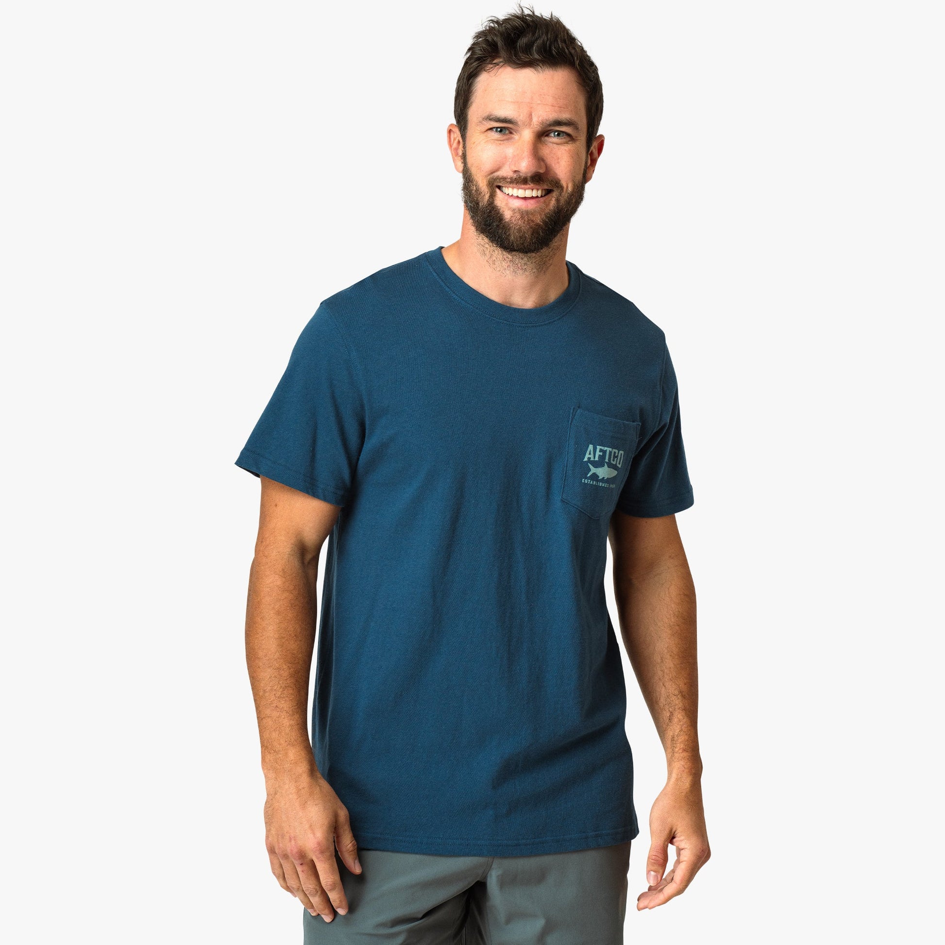 AFTCO Big Scale Short Sleeve Fishing T-Shirt Melon