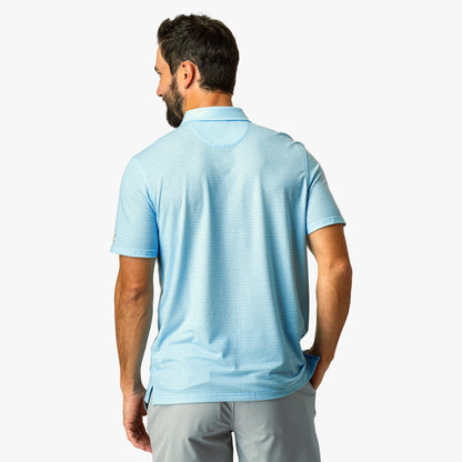 AFTCO Qualifier Printed Performance Polo Shirt Fathom