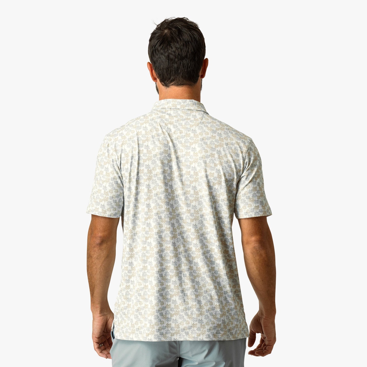 AFTCO Boatbar Printed Performance Polo Shirt Aqa Glass