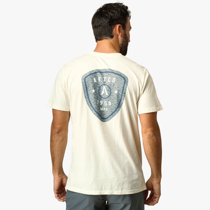 AFTCO Shield Short Sleeve Men's Fishing T-Shirt Cream