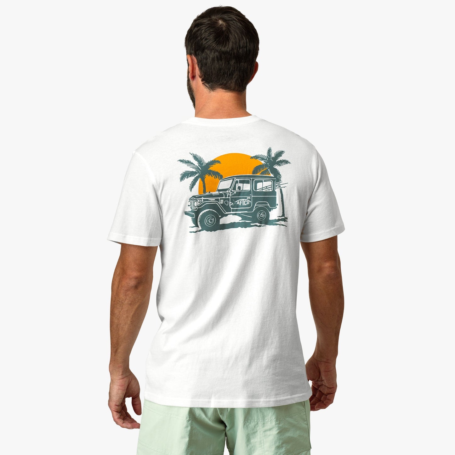 AFTCO Nomad Short Sleeve Men's Fishing T-Shirt Melon
