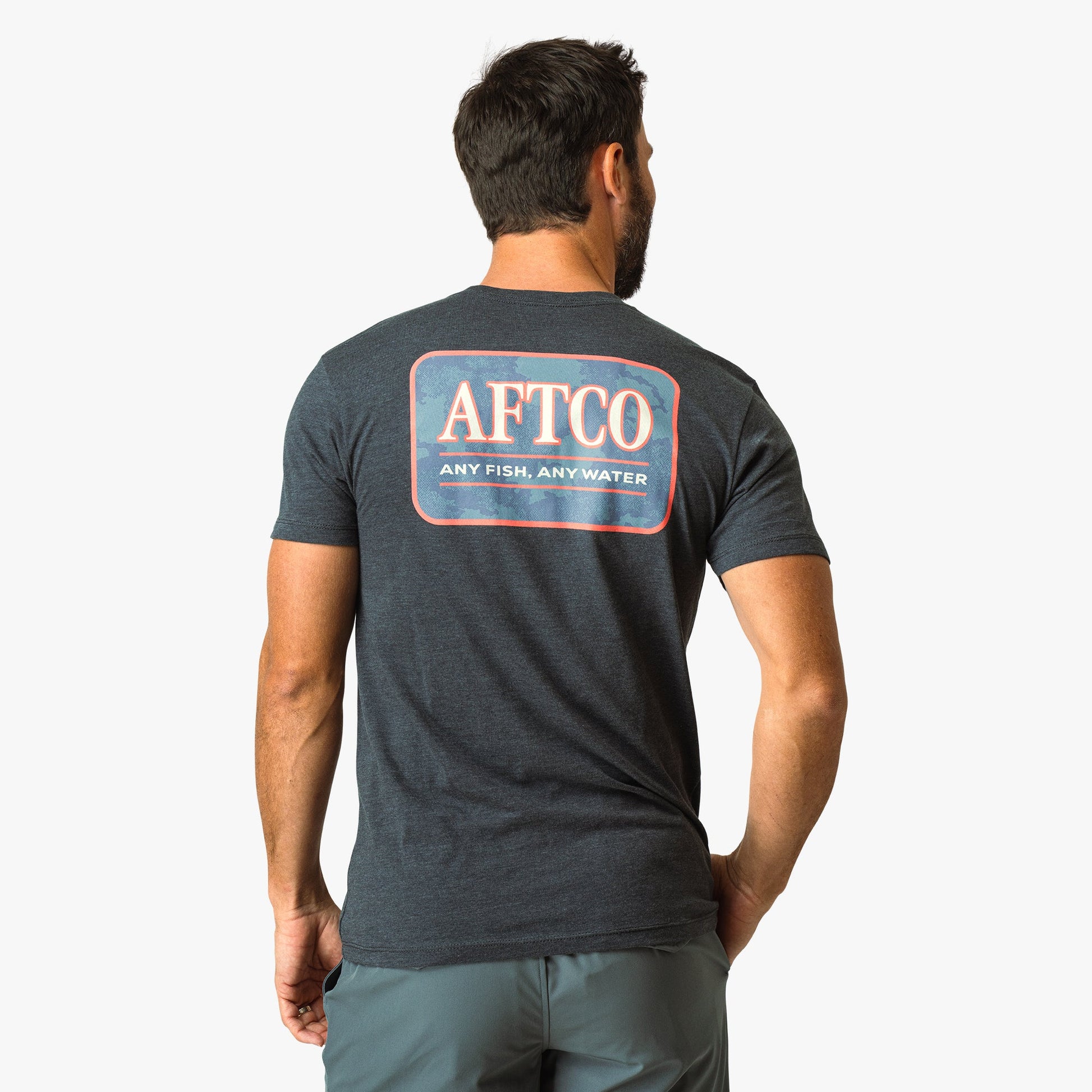 AFTCO Undercover Short Sleeve Fishing T-Shirt Charcoal Heather