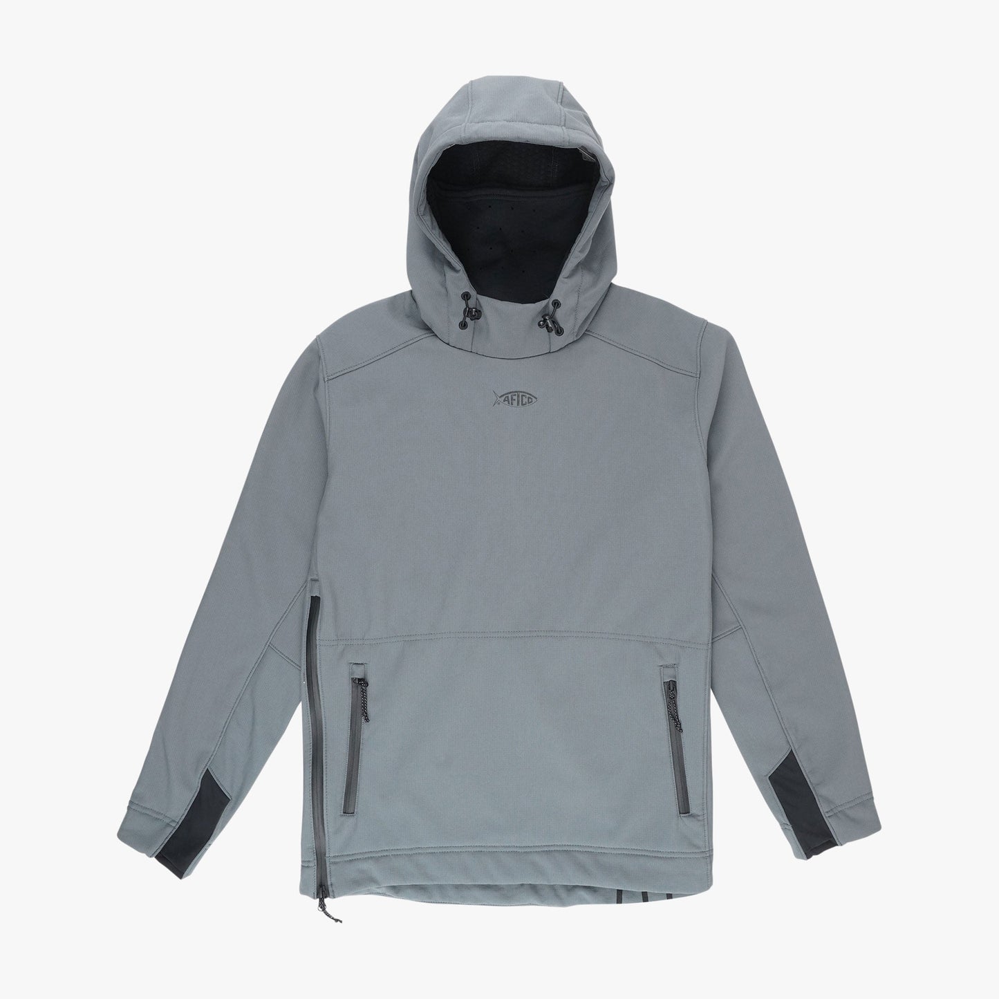 AFTCO Reaper Windproof Pullover Hoodie - Stretch Softshell Charcoal