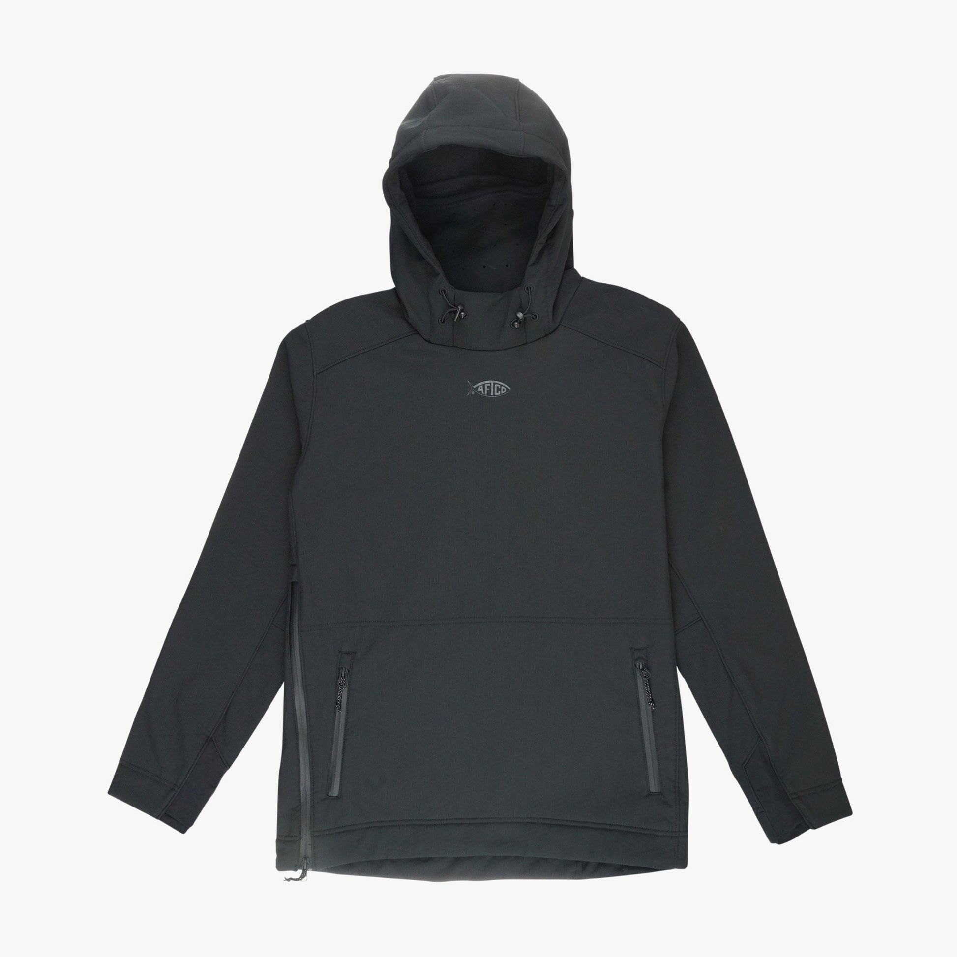AFTCO Reaper Windproof Pullover Hoodie - Stretch Softshell Charcoal