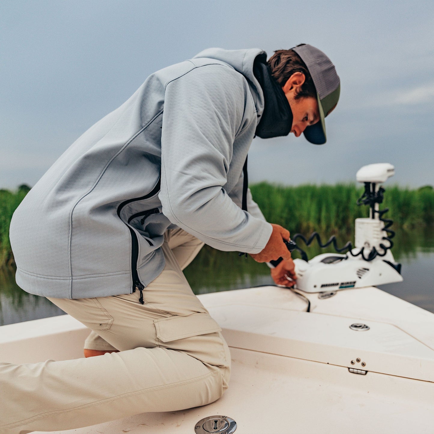 AFTCO Reaper Windproof Pullover Hoodie - Stretch Softshell Charcoal