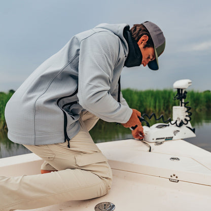 AFTCO Reaper Windproof Pullover Hoodie - Stretch Softshell Charcoal
