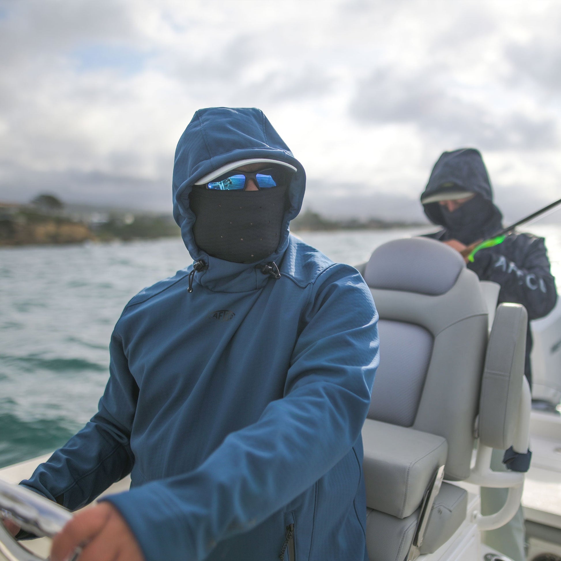 AFTCO Reaper Windproof Pullover Hoodie - Stretch Softshell Charcoal
