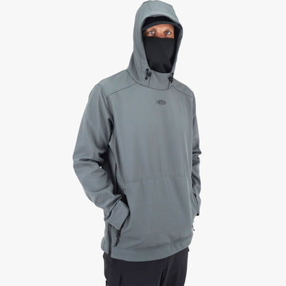 AFTCO Reaper Windproof Pullover Hoodie - Stretch Softshell Charcoal