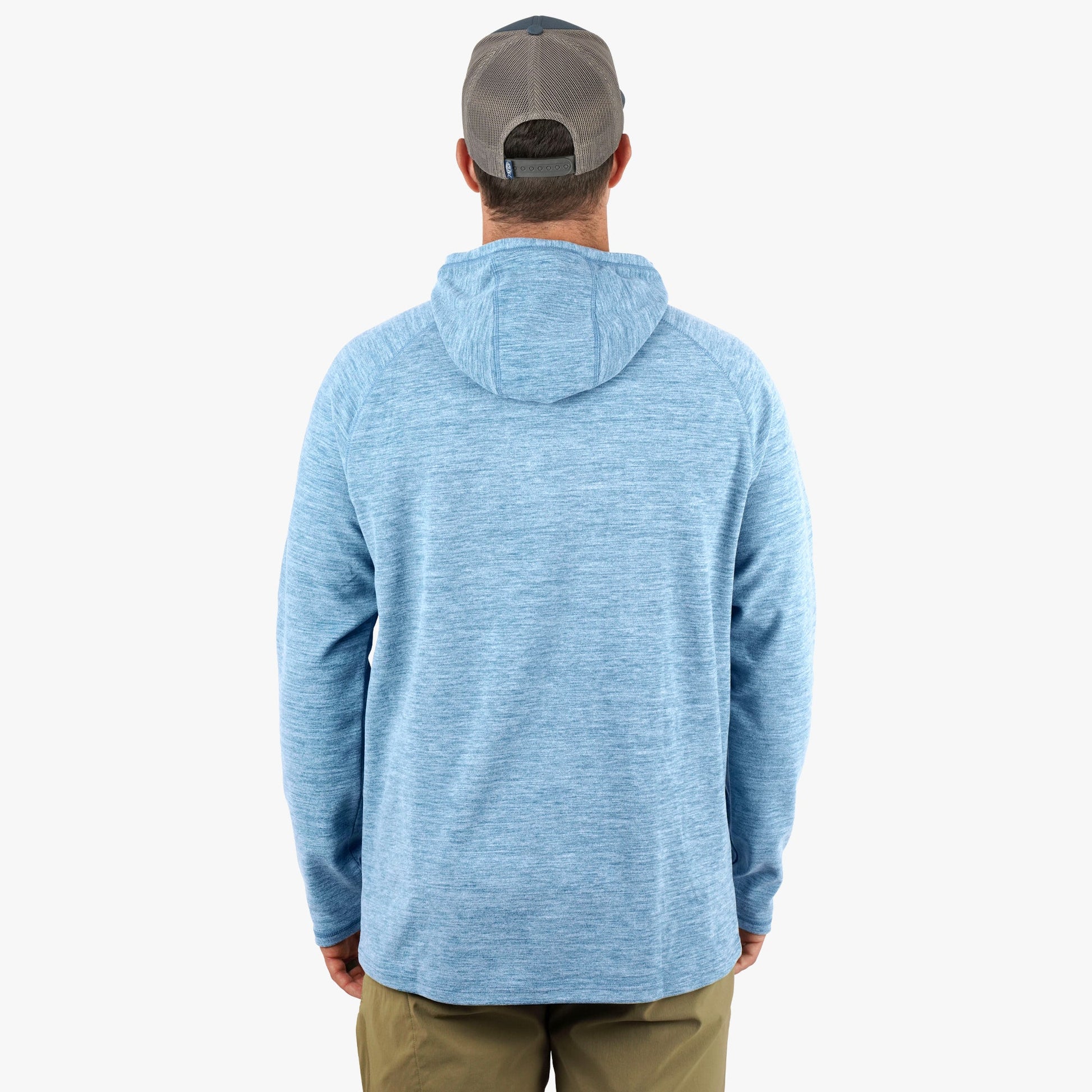 AFTCO Coastal Layer Pullover Hoodie Dark Sea Heather