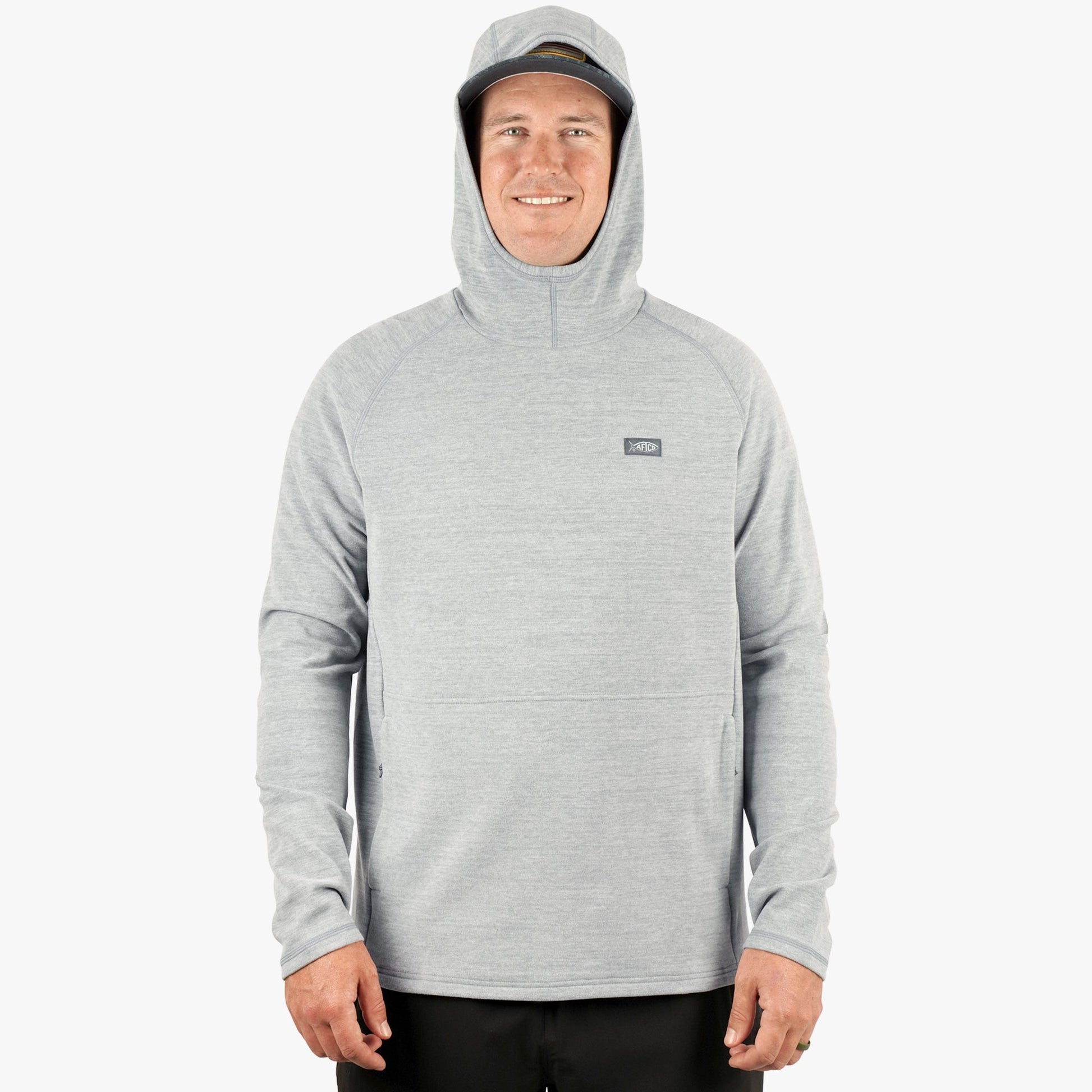 AFTCO Coastal Layer Pullover Hoodie Dark Sea Heather