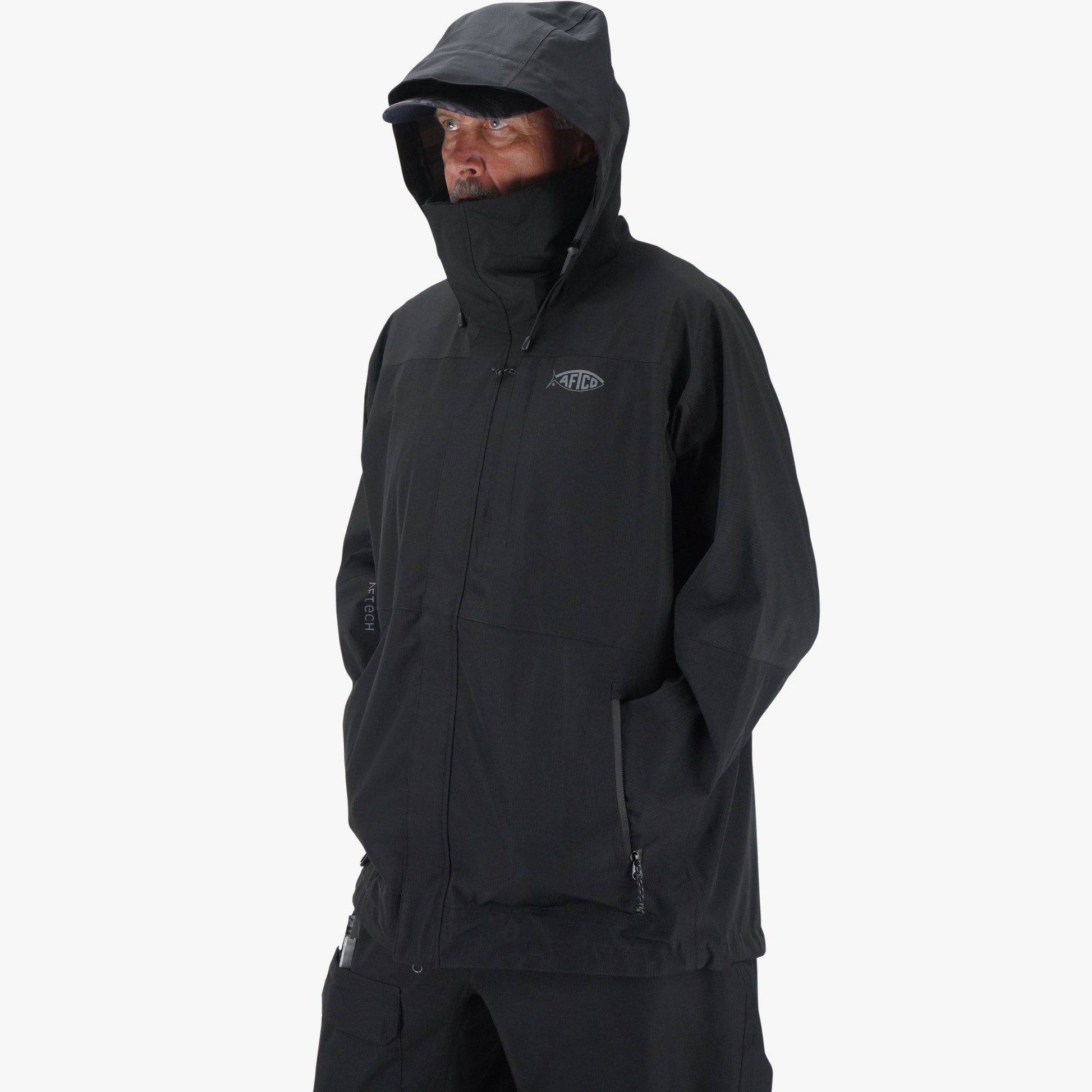 AFTCO Barricade Rain Gear Jacket Light Gray
