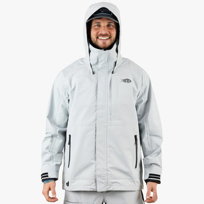 AFTCO Barricade Rain Gear Jacket Light Gray