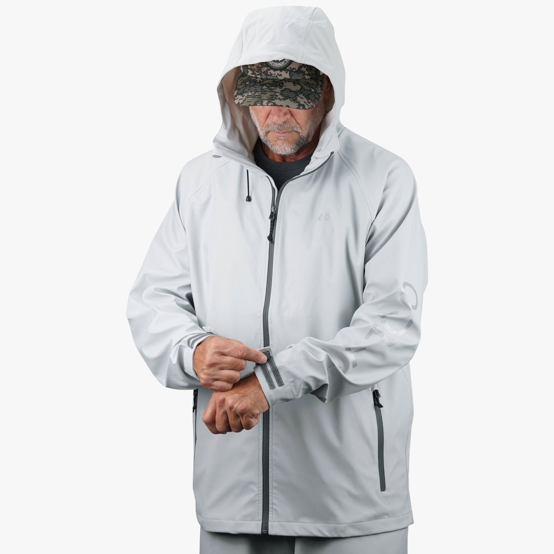 AFTCO Seafarer Fishing Rain Jacket Silver