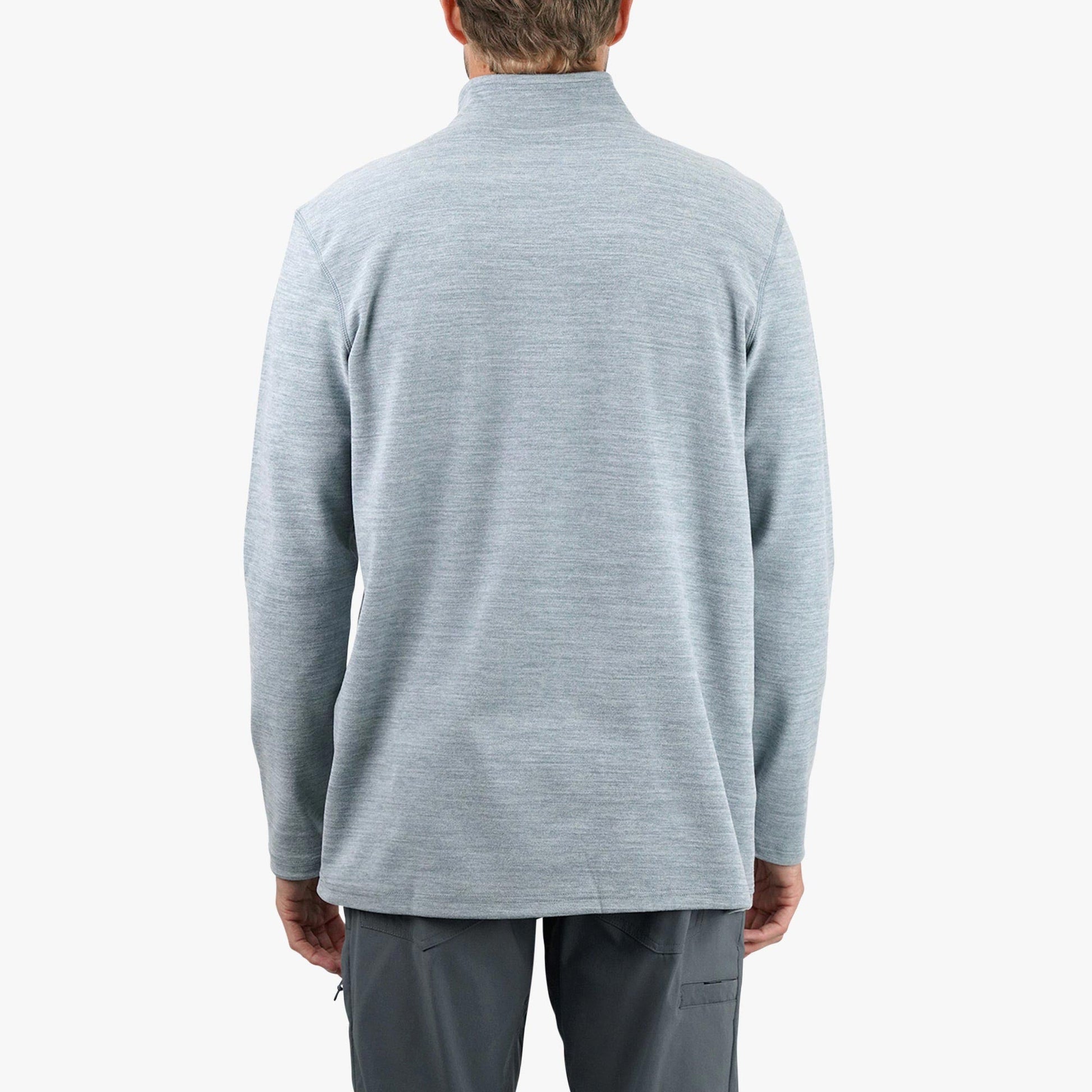 AFTCO Coastal Layer 1/4 Zip Fishing Pullover Air Force Blue Heather