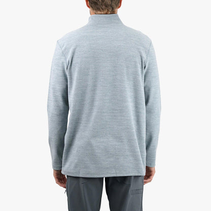 AFTCO Coastal Layer 1/4 Zip Fishing Pullover Air Force Blue Heather