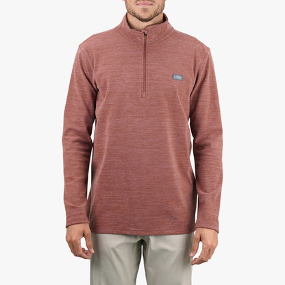 AFTCO Coastal Layer 1/4 Zip Fishing Pullover Air Force Blue Heather