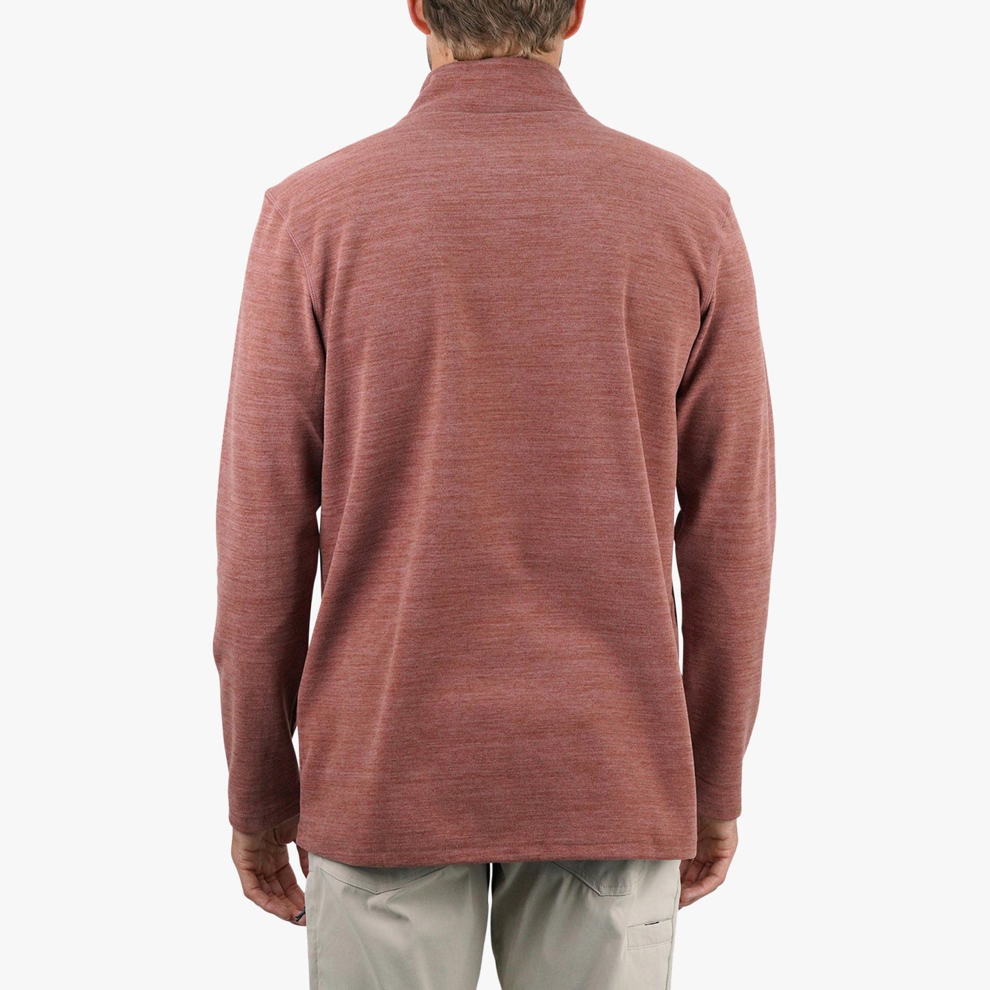 AFTCO Coastal Layer 1/4 Zip Fishing Pullover Air Force Blue Heather