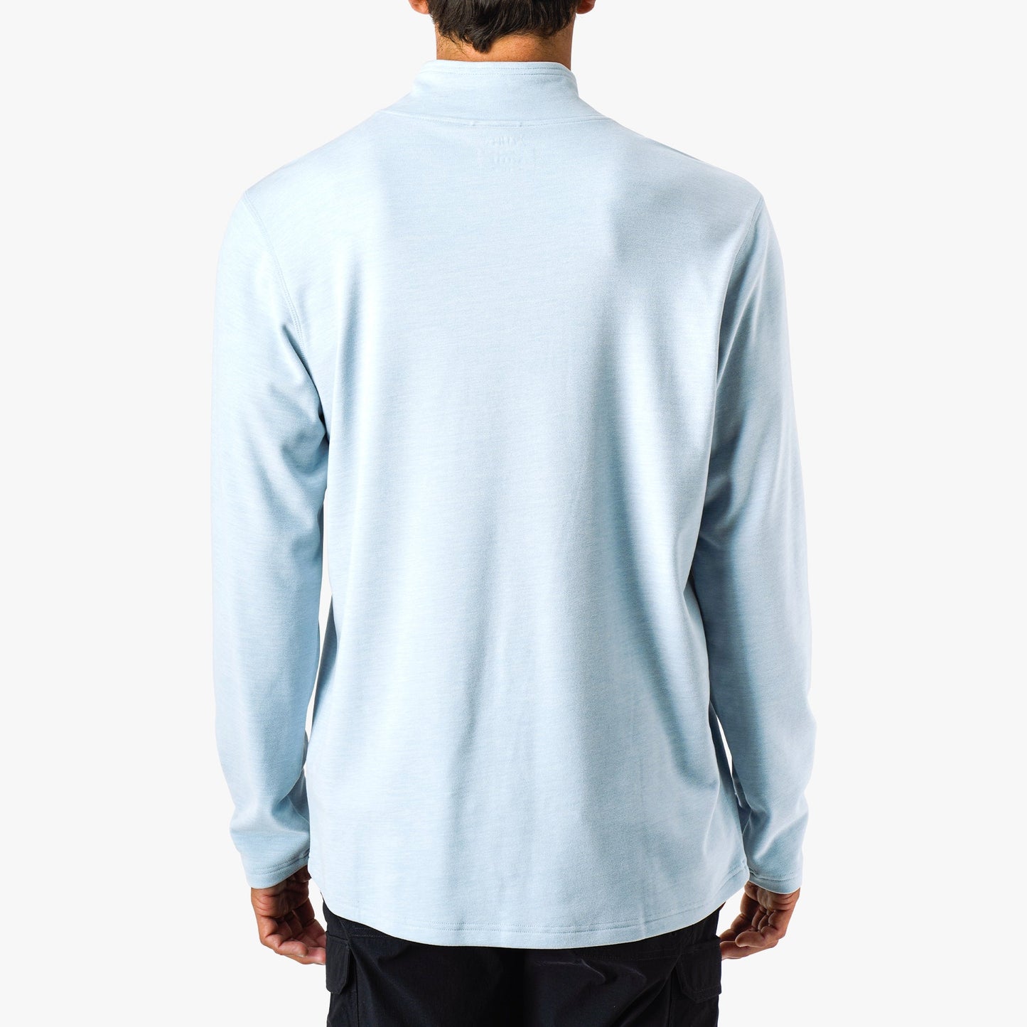 AFTCO Coastal Layer 1/4 Zip Fishing Pullover Air Force Blue Heather