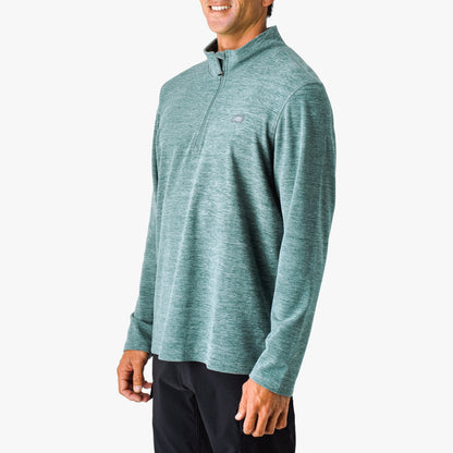 AFTCO Coastal Layer 1/4 Zip Fishing Pullover Air Force Blue Heather