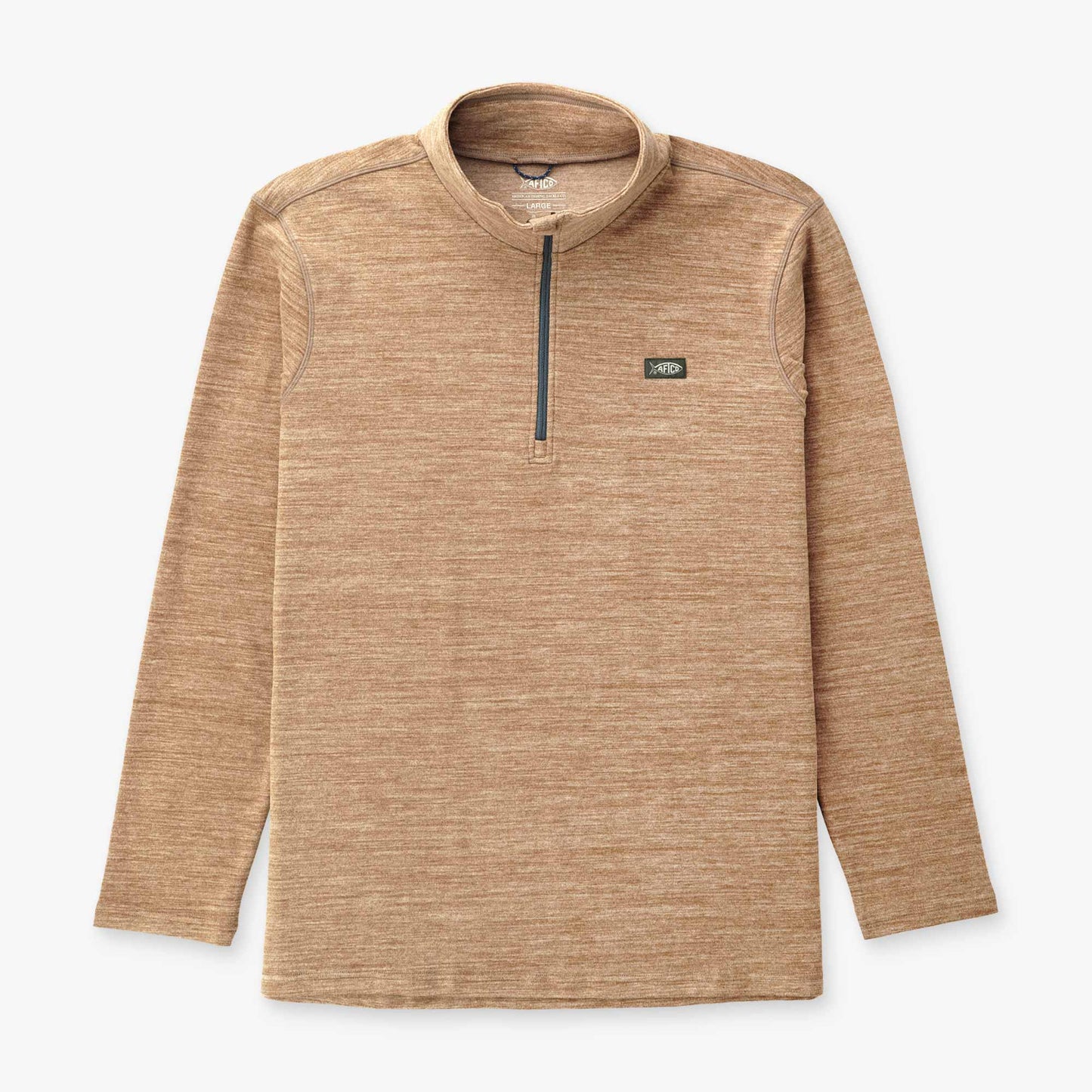 AFTCO Coastal Layer 1/4 Zip Fishing Pullover Air Force Blue Heather