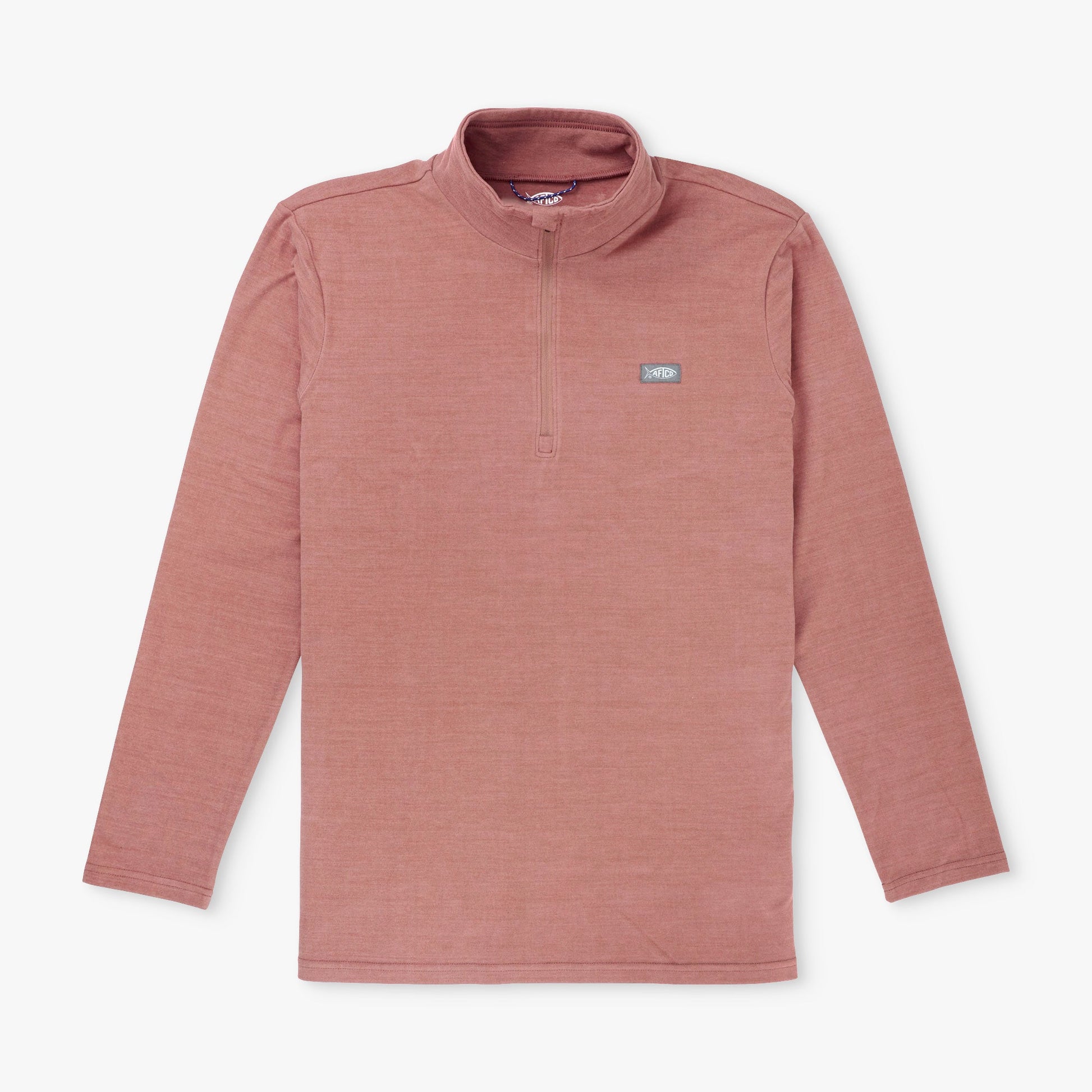 AFTCO Coastal Layer 1/4 Zip Fishing Pullover Air Force Blue Heather