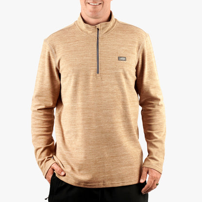 AFTCO Coastal Layer 1/4 Zip Fishing Pullover Air Force Blue Heather