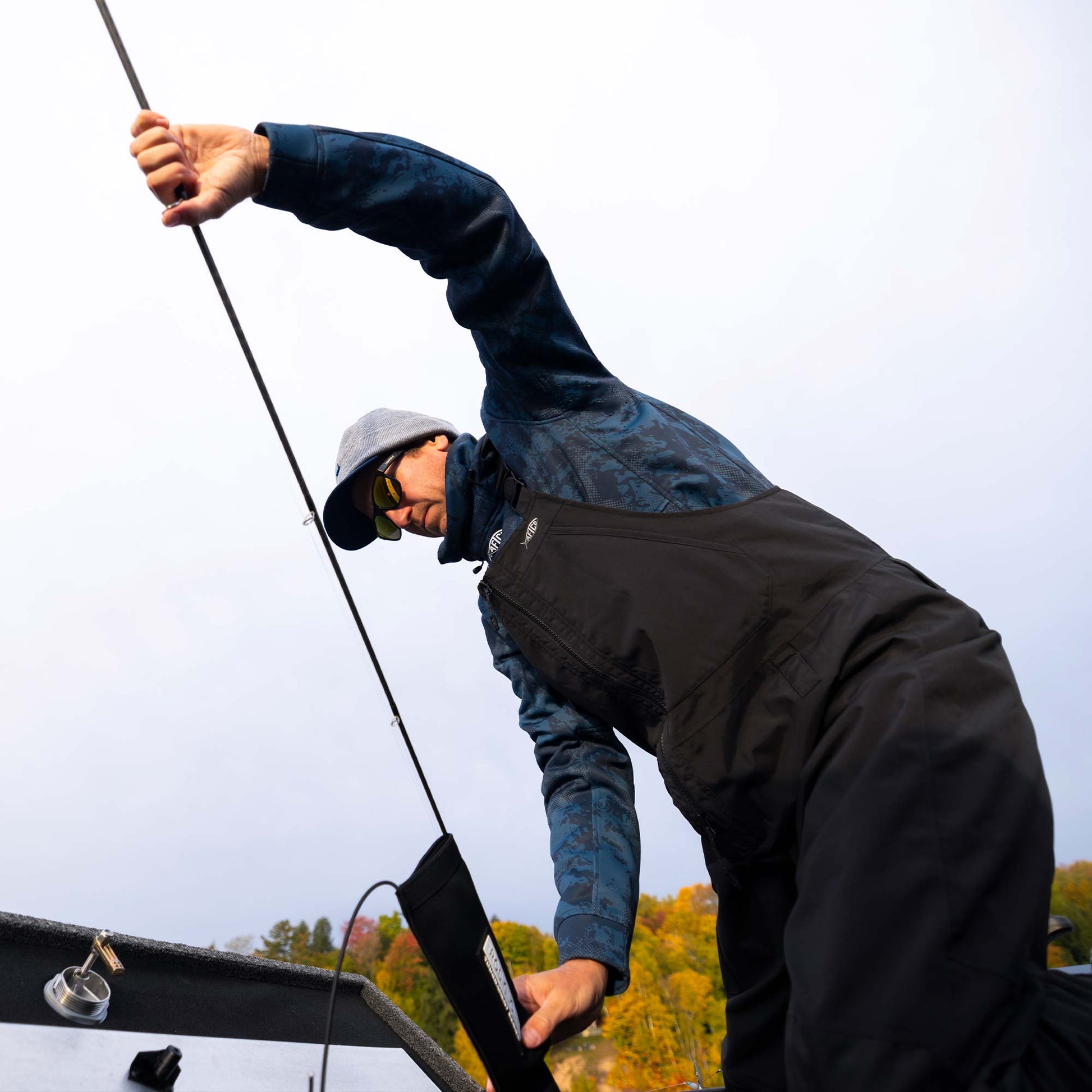 AFTCO Hydrobib Waterproof Fishing Bib Black