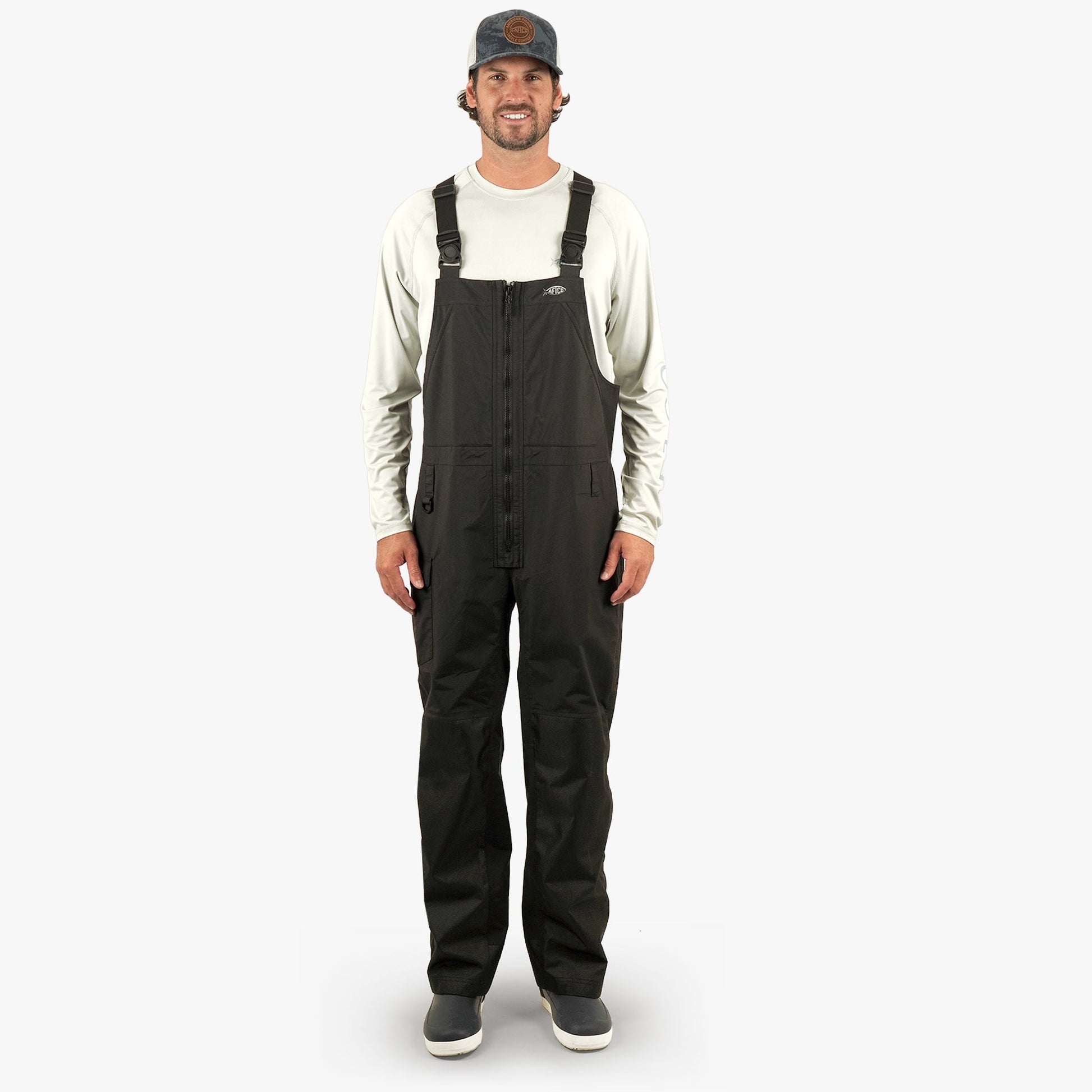AFTCO Hydrobib Waterproof Fishing Bib Black
